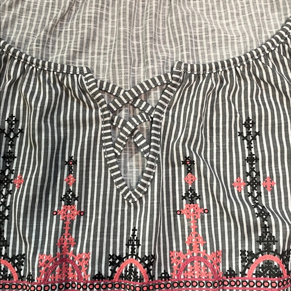 Absolutely Famous Boho Striped Tunic Blouse Plus Size 2X | NWOT - Picture 3 of 6